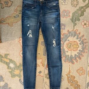 Current/Elliott Distressed Blue Jeans